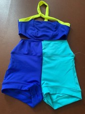 Tiger Friday West Coast Crop Top Shorties Adult Size S NWOT