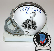 TOM COUGHLIN SIGNED NEW YORK GIANTS SUPER BOWL XLVI 46 MINI HELMET BECKETT COA