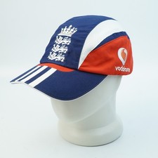 Adidas England Cricket Team Cap Vodafone ECB Vintage Blue Red Sports Hat Size M