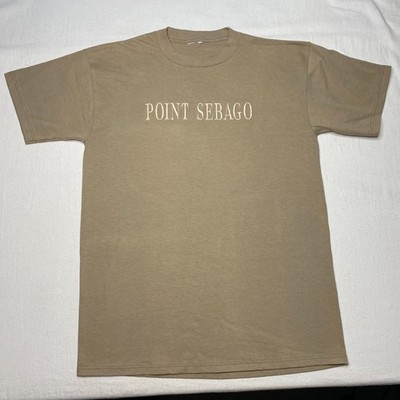 Point Sebago Mens Beige Crewneck Short Sleeve T-Shirt Size XL Casual Graphic Tee