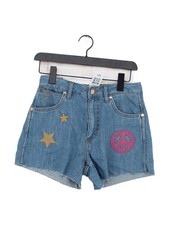 Wrangler Women's Shorts W 27 in Blue Graphic 100 Cotton Cut-Off New with tags
