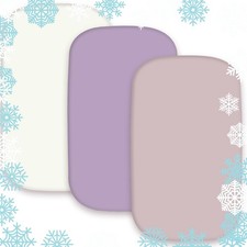 3 Pack Cooling Bassinet Sheets 33" x 20" with Mika Micky, Baby Delight, Dream...