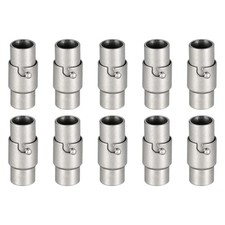 10Set Leather Cord End Clasp 5mm Hole Leather Clasps Jewelry Making Grey