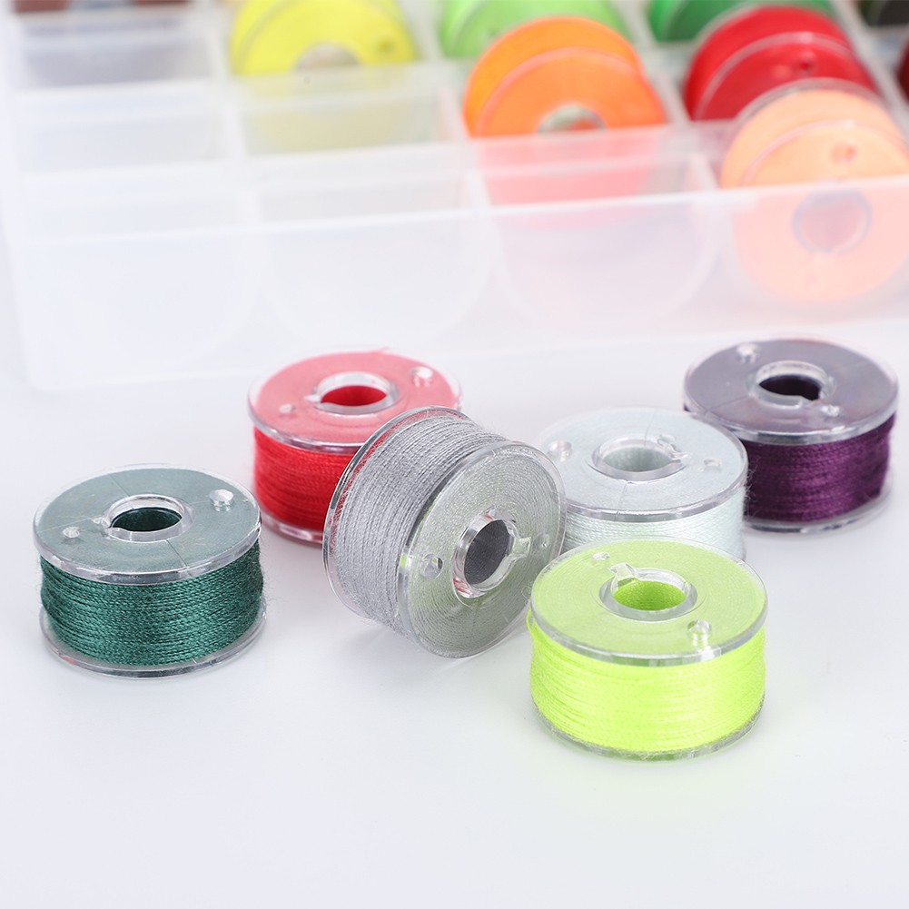 36 Color Set Transparent Bobbin Thread For Sewing Embroidery //