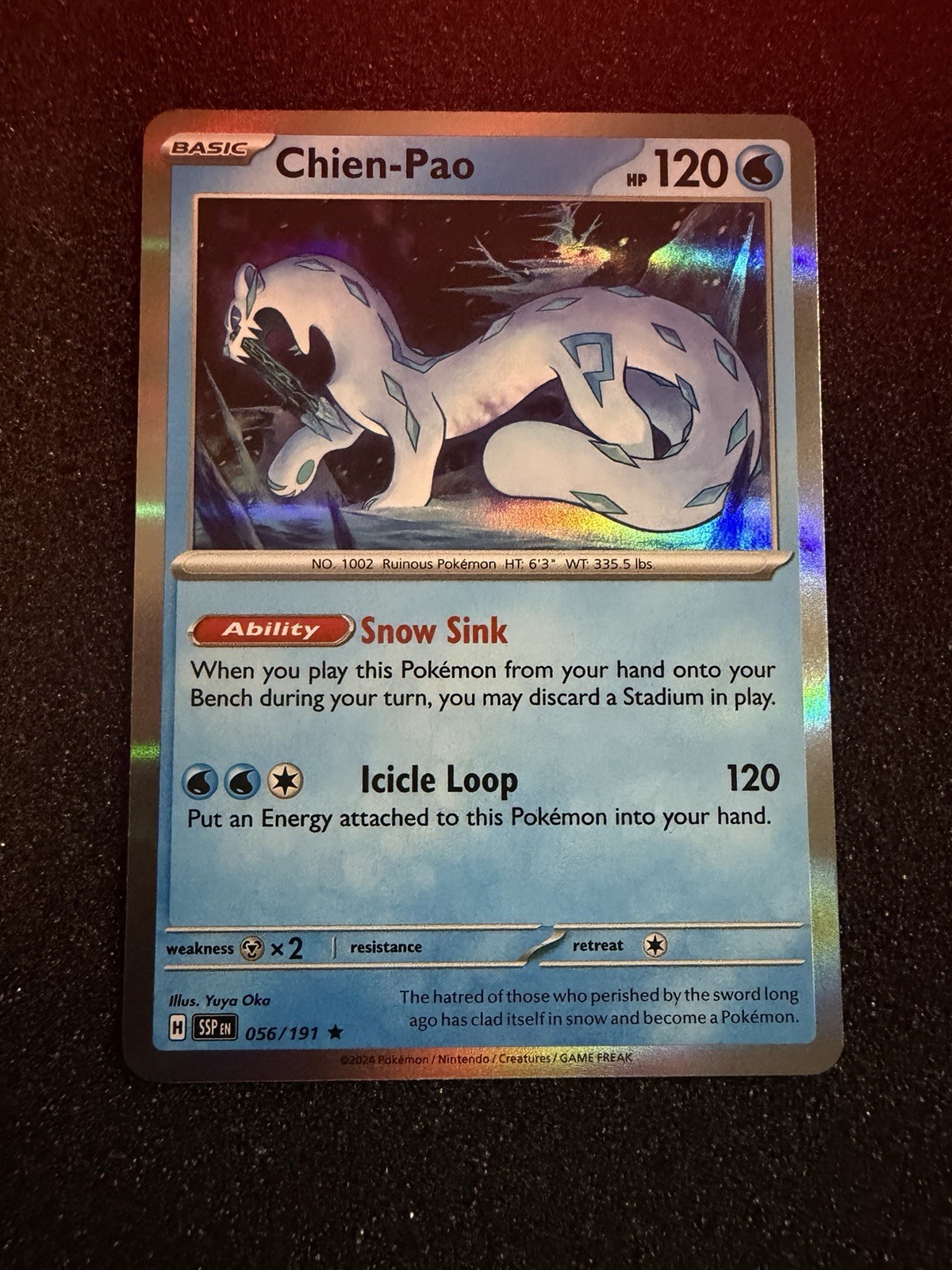 CHIEN-PAO 56/191 Holo Rare