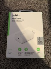Belkin 25W USB-C PD 3.0 PPS Wall Charger WCA004dqWH 