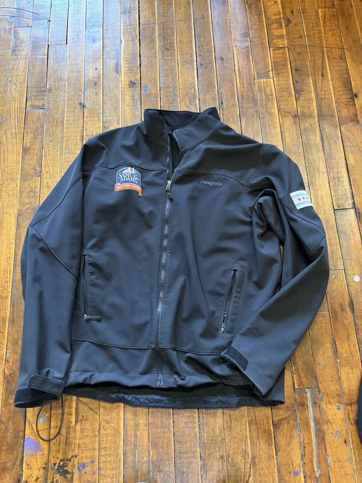 Patagonia Jacket Adze Mens Size XL Black Softshell Full Zip Polartec Company