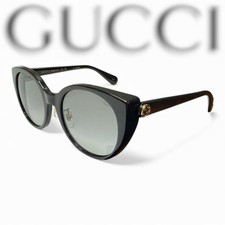 Gucci GG0369S 001 Black Cat Eye Sunglasses 54mm w Original Case