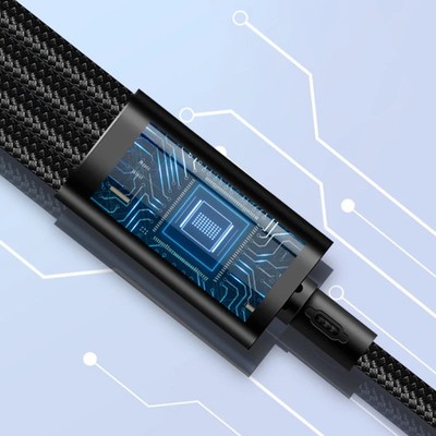 USB-C Multi-Splitter Kabel 4-in-1 Nylon Geflochten Schnellladekabel
