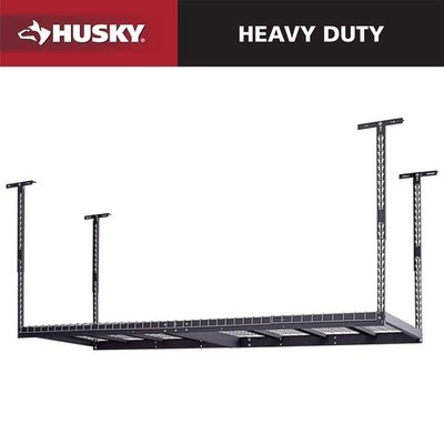 Husky 97.5'' W x 43.75'' H Adjustable Metal Heavy-Duty Garage Storage Rack Black