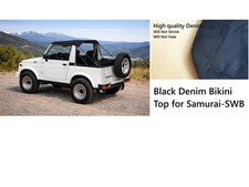 Bikini Top For Suzuki Samurai 1986-94-black Denim Fits Short Wheel Base Samurai Bikini Top For Suzuki Samurai 1986-94-black Denim Fits Short Wheel Base Samurai
