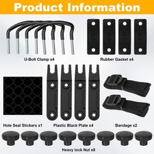 Kit Montaggio Fissaggio Box da Tetto 4 Pezzi Supporto Auto Universale - Miniatura 4