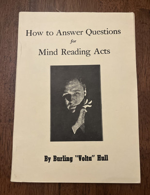 How To Answer Questions For Crystal Gazing & Mind Reading by Burling Hull *NICE!