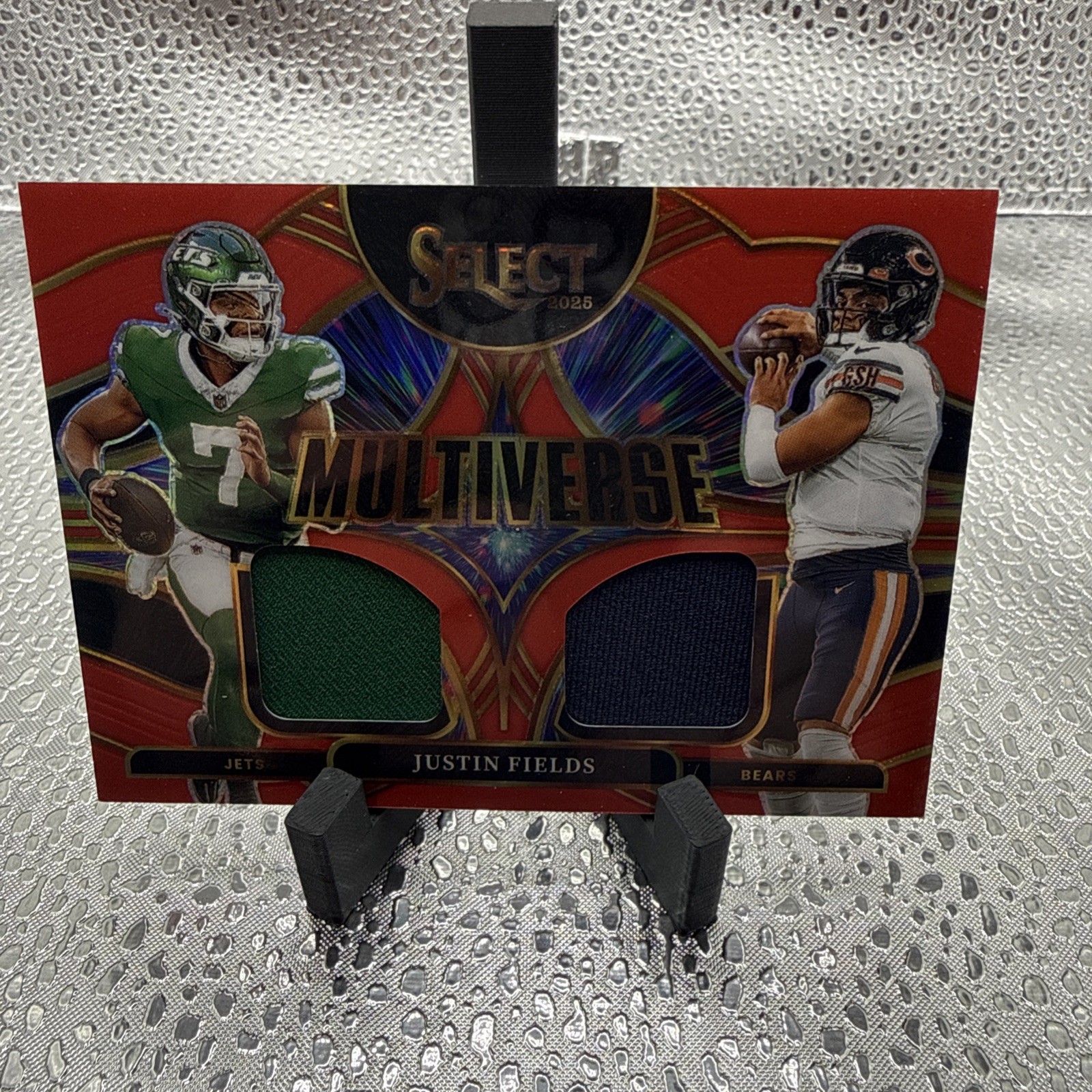 2025 Panini Select #MVJ-JFS Justin Fields Multiverse Jerseys Red Prizm