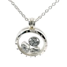 Pandora ~ FLOATING CHARM LOCKET NECKLACE 🎄🎄 New ~ Sterling Silver 60cm Chain
