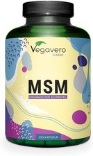 Vegavero MSM Capsules 2000 mg | Distilled Organic Sulphur | NO Additives