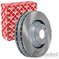 2X febi Bremsscheiben Ø347Mm Vorne Passend FÜR Audi A6