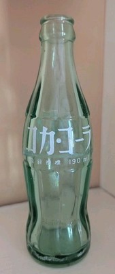 Vintage Coca-Cola Japan 190ml Green Glass Bottle Coke Japanese Script