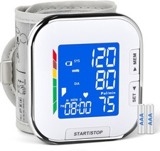 Digital Blood Pressure Monitor with Adjustable Wrist Cuff LCD Display