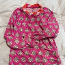 Crewcuts x SZ Blockprints Girls Rash Guard Pink Long Sleeve Swim Top 4/5