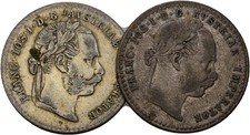 Austria 10 Kreuzer 1869 Franz Joseph I., 2 Piece Original Coin #FIX6