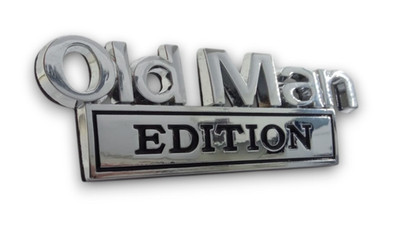 3D Old Man Edition Emblem Aufkleber Metall Logo Sticker Auto Tuning Rente PKW