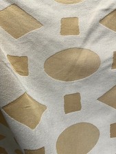 IVORY GOLD Geometric Chenille Upholstery Fabric 54 in. Sold By The Yard