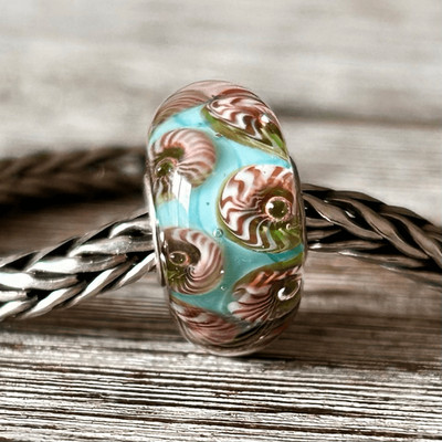 TROLLBEADS Ocean Vibes Unique LAA 925S Turquoise Maroon Green NEW Condition