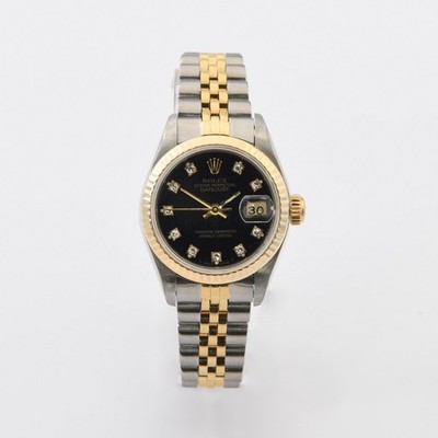 ROLEX Lady-Datejust mit Diamant Zifferblatt in 18 Kt. Gelbgold / Stahl Ref: 6917