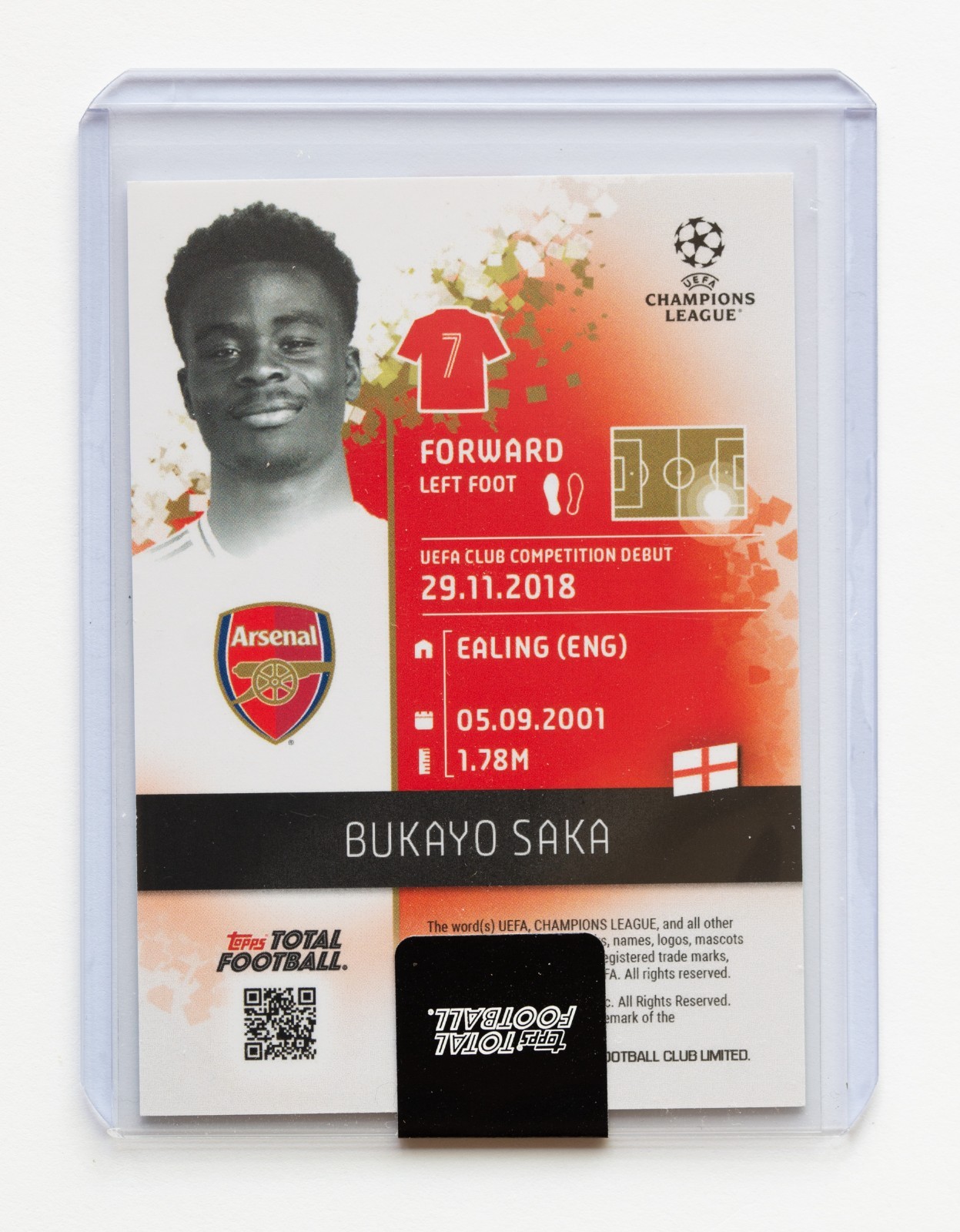 2024-25 Topps Total Football - Bukayo Saka - /75 PL Going Global #383 view 2