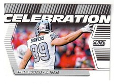 2025 Score BROCK BOWERS 'CELEBRATION' INSERT CARD! RAIDERS