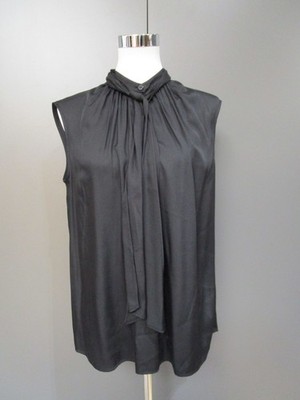 Windsor Bluse Schwarz Neu NP329,- Schleife Falten Runder Ausschnitt Gr42 Z10-96
