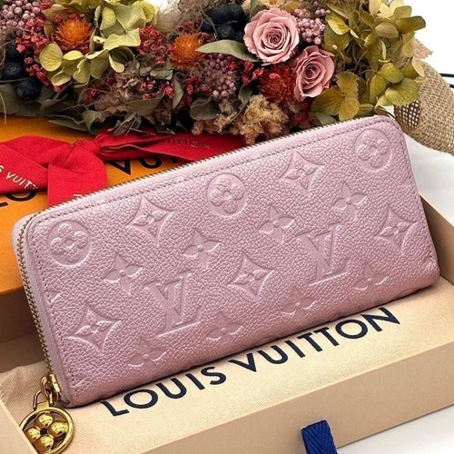 Louis Vuitton Empreinte Clemence Pink Long Wallet Zippy Wallet