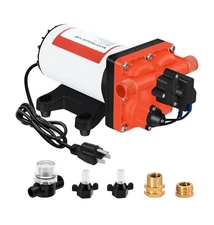 Four Chambers On Demand 110V Water Pressure Pump 5.5GPM 70PSI,Self Priming RV...