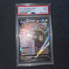 PSA 9 Sandaconda V 252/264 -Carta Pokémon Arte Alternativa- Fusion Strike MINT (t)