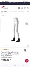 NEW Ego 7 Dressage CA Full Grip Seat Breeches US 26 WHITE $329!!!