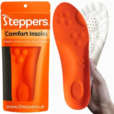 Original Steppers Comfort Boosting Massage Insoles for Heel & Plantar Fasciitis