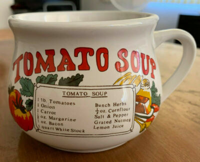 Vintage SOUP Recipe or Campbell's Soup Ceramic Mug Cup Bowl w