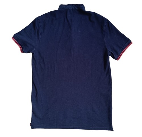 THE KOOPLES SPORT Blue T-Shirt Polo Medium Fitted Grandad Mandarin Collar Logo - Picture 6 of 10