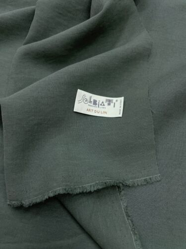 SOLBIATI Art Du Lin Suiting Fabric Green Twisted Linen Summertime Cloth 3.5m - Picture 2 of 12