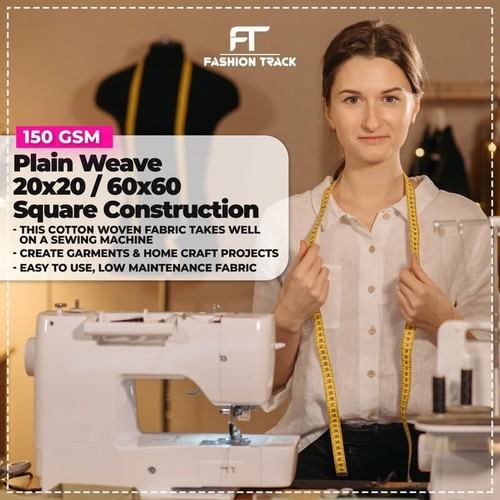 Plain Solid 100% Cotton Fabric Sheeting Craft 58" 147cms Wide 150GSM 20+ Colours - Picture 105 of 120