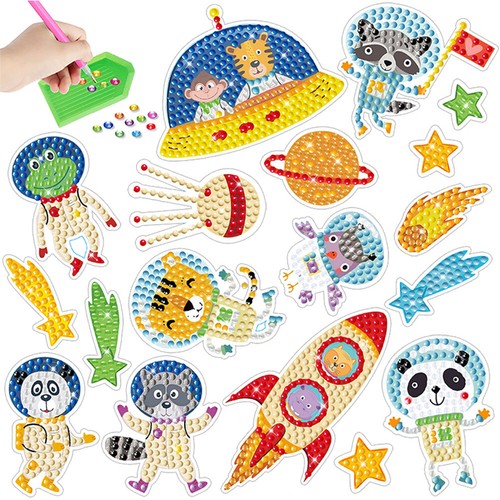12/13/14/15/16/18/20/22/29/33/36PCS Gem Sticker DIY Home Decorations Kits - Picture 4 of 18