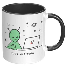 Just Visiting Accent Mug