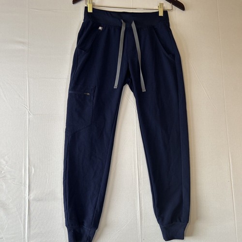 Figs Scrub Pants Womens XXS Blue Yola Skinny Slim Bottoms Technical