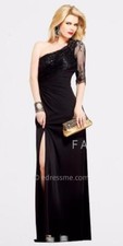 Faviana One Shoulder Jersey Gown-Size 4. (LK# 110A)