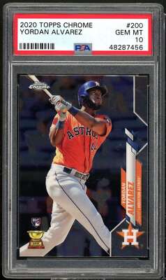Yordan Alvarez Rookie Card 2020 Topps Chrome #200 PSA 10