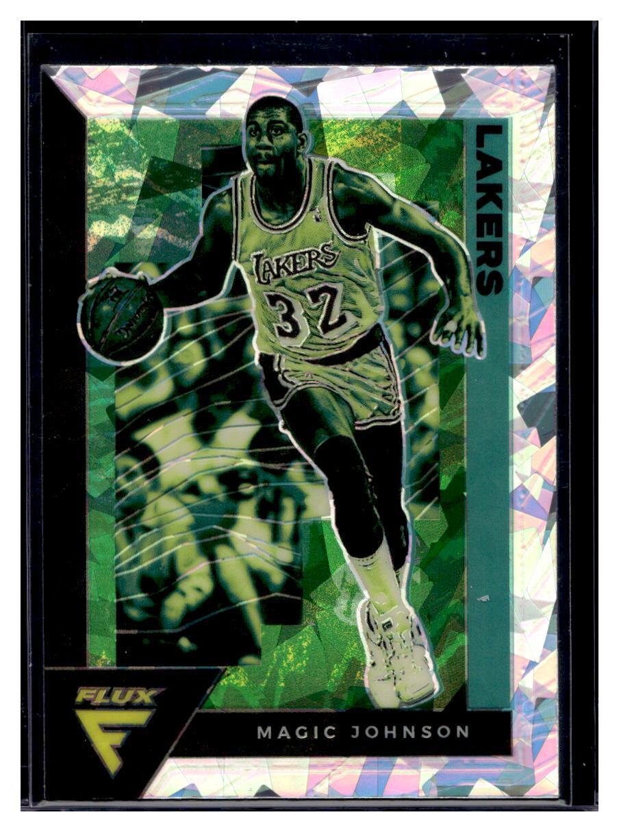 2020-21 Panini Flux Silver Cracked Ice Prizm #181 Magic Johnson Fanatics