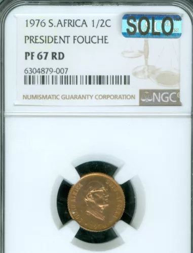 1976 SOUTH AFRICA 1/2 CENT NGC PF67 RD MAC SOLO FINEST & MAC SPOTLESS  RARE *