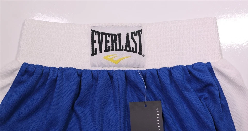 Everlast Azul/Blanco Amateur Competición Calzoncillos Boxeo MMA Pantalones Cortos XS ¡Nuevos! Foto 4 de 4