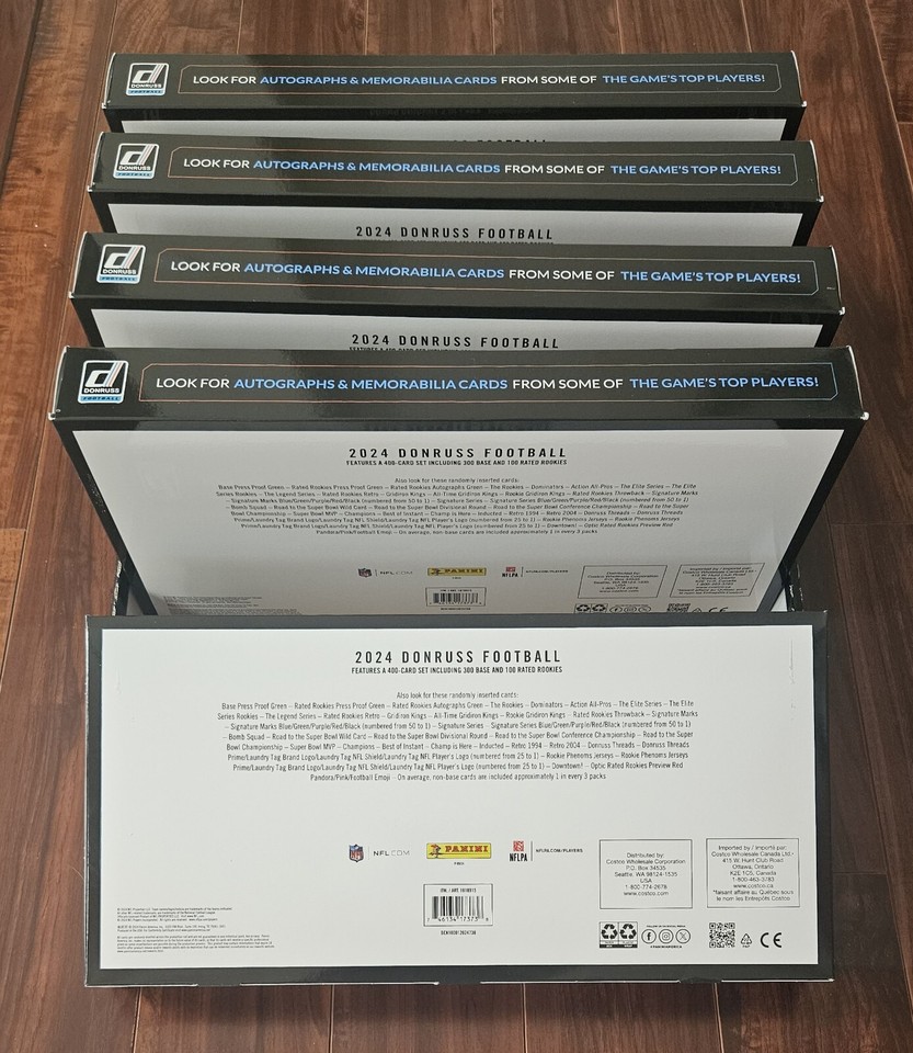 2024 Panini Donruss NFL Costco Bundle Box Lot 5 Sealed Boxes eBay